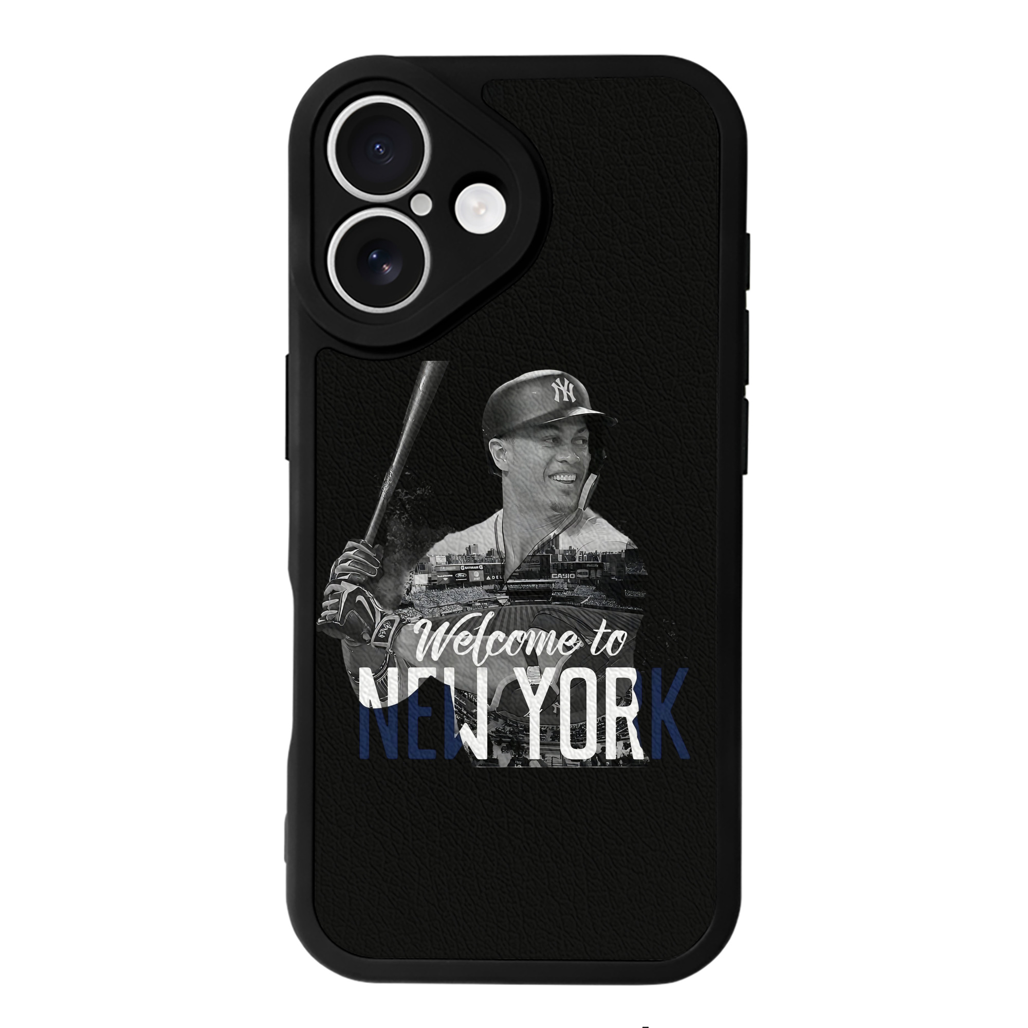 Giancarlo Stanton 4 IPhone 16 Silicone Leather Case – UV Print, Lambskin Texture – Perfect Fit, Wireless Charging Compatible, Scratch Resistant, Precise Cutouts – Stylish Protection For IPhone 16
